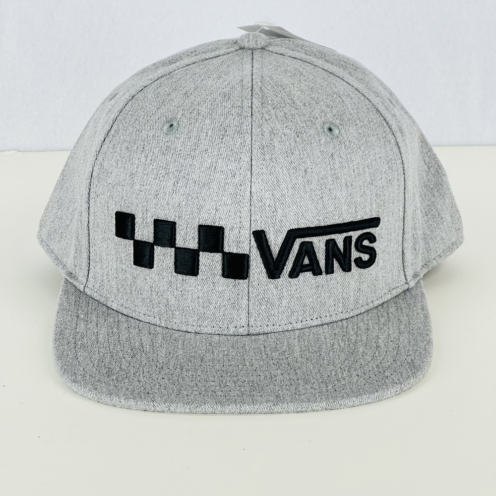 Vans Off The Wall Men's Trecker Gray Adjustable Snapback Trucker Hat NWT One Sz